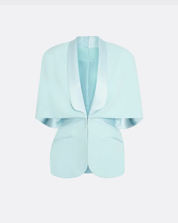 Jackets and Coats Safiyaa Women Polli Baby Blue Jacket Baby Blue