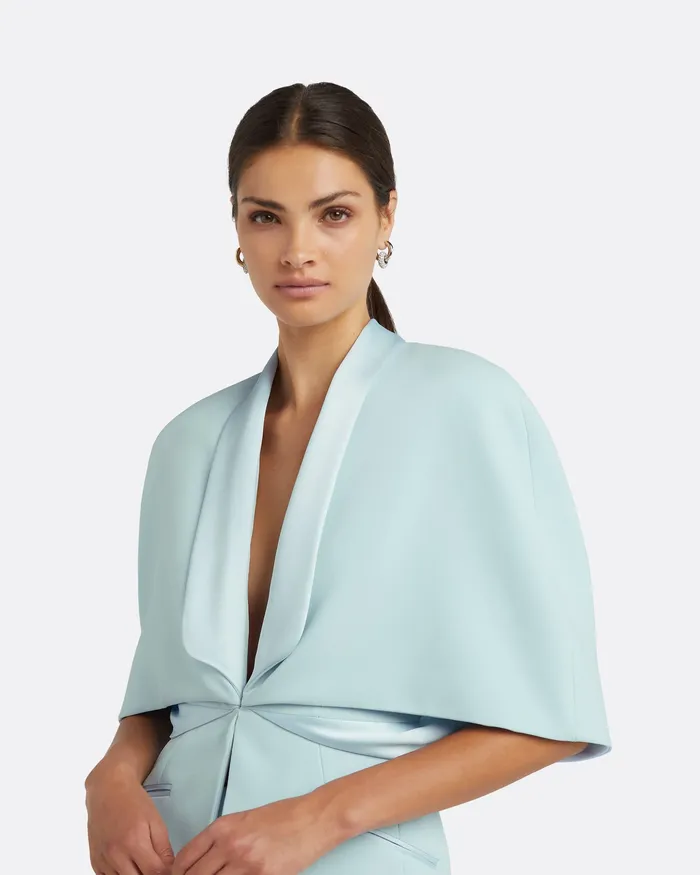 Jackets and Coats Safiyaa Women Polli Baby Blue Jacket Baby Blue