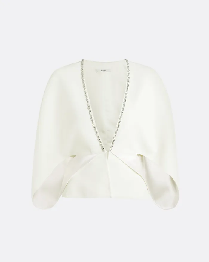 Jackets and Coats Safiyaa Women Tucker Ivory Cape Ivory