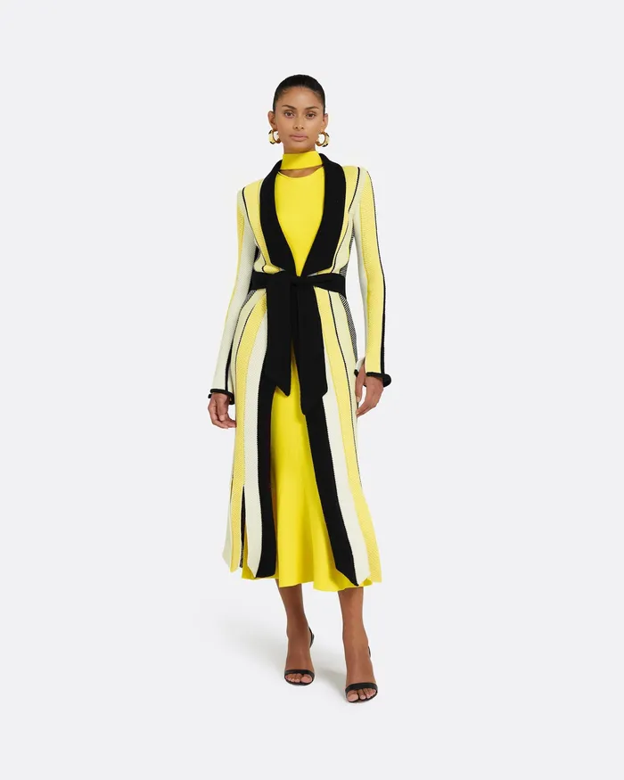 Jackets and Coats Women Aiko Multicolour Canary Knit Canary Safiyaa