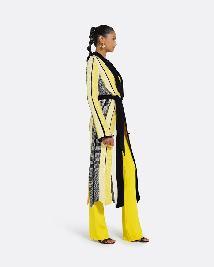 Jackets and Coats Women Aiko Multicolour Canary Knit Canary Safiyaa