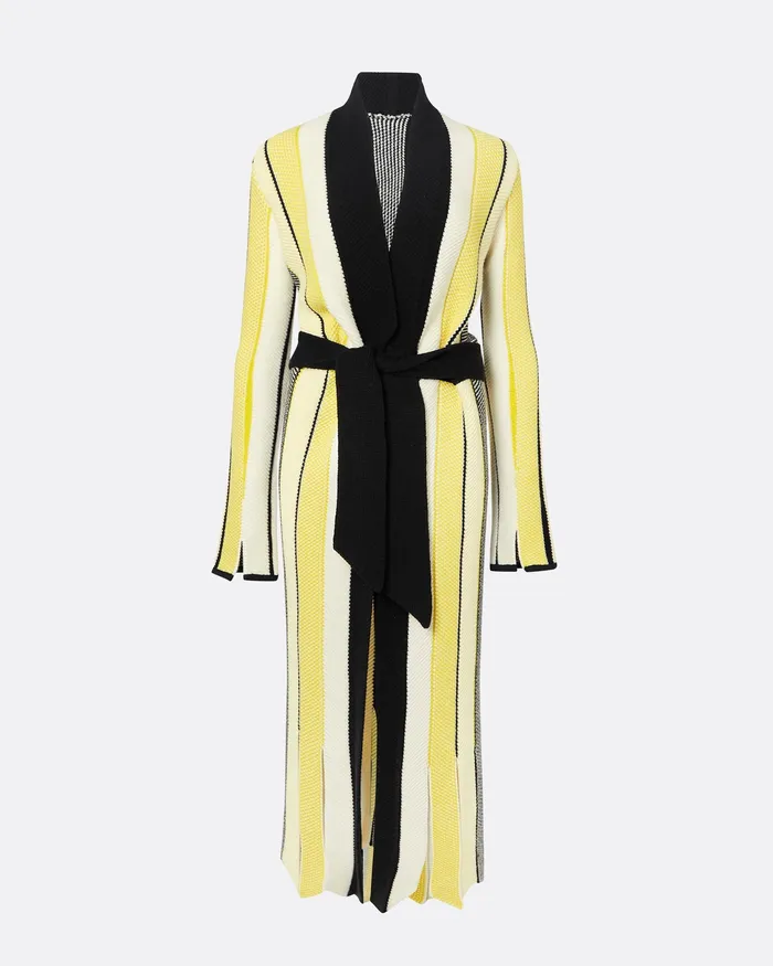Jackets and Coats Women Aiko Multicolour Canary Knit Canary Safiyaa