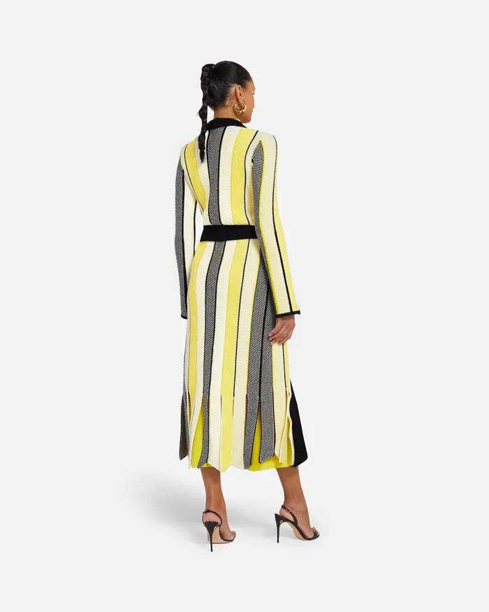 Jackets and Coats Women Aiko Multicolour Canary Knit Canary Safiyaa