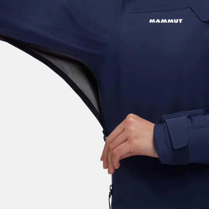 Jackets and Vests Women Mammut Haldigrat HS Hooded Jacket Marinewhite