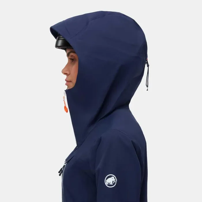 Jackets and Vests Women Mammut Haldigrat HS Hooded Jacket Marinewhite