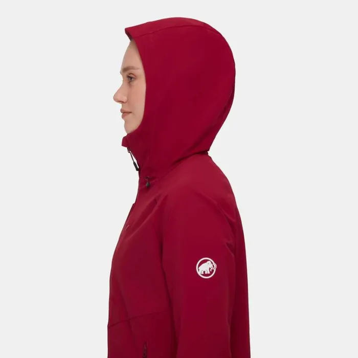 Jackets and Vests Women Mammut Ultimate Comfort SO Hooded Jacket Blood Red Jackets and Vests Women Mammut Ultimate Comfort SO Hooded Jacket Blood Red