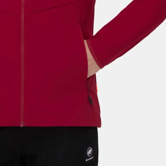 Jackets and Vests Women Mammut Ultimate Comfort SO Hooded Jacket Blood Red Jackets and Vests Women Mammut Ultimate Comfort SO Hooded Jacket Blood Red