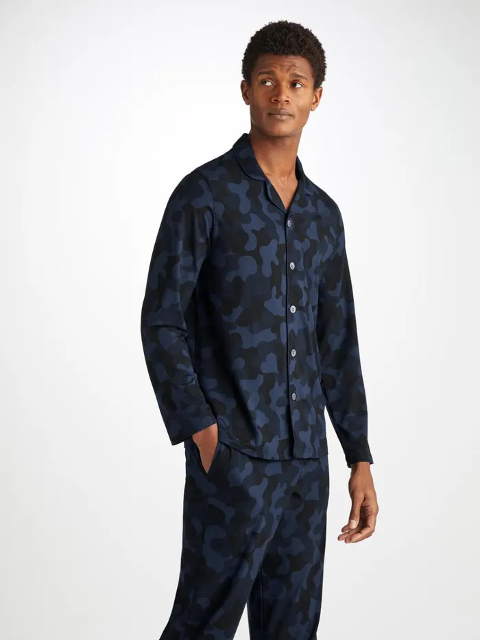 Jersey Pajamas Men Derek Rose Pajamas London 11 Micro Modal Navy