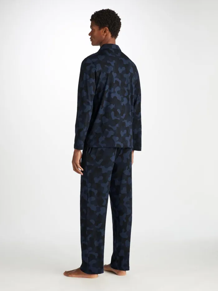 Jersey Pajamas Men Derek Rose Pajamas London 11 Micro Modal Navy