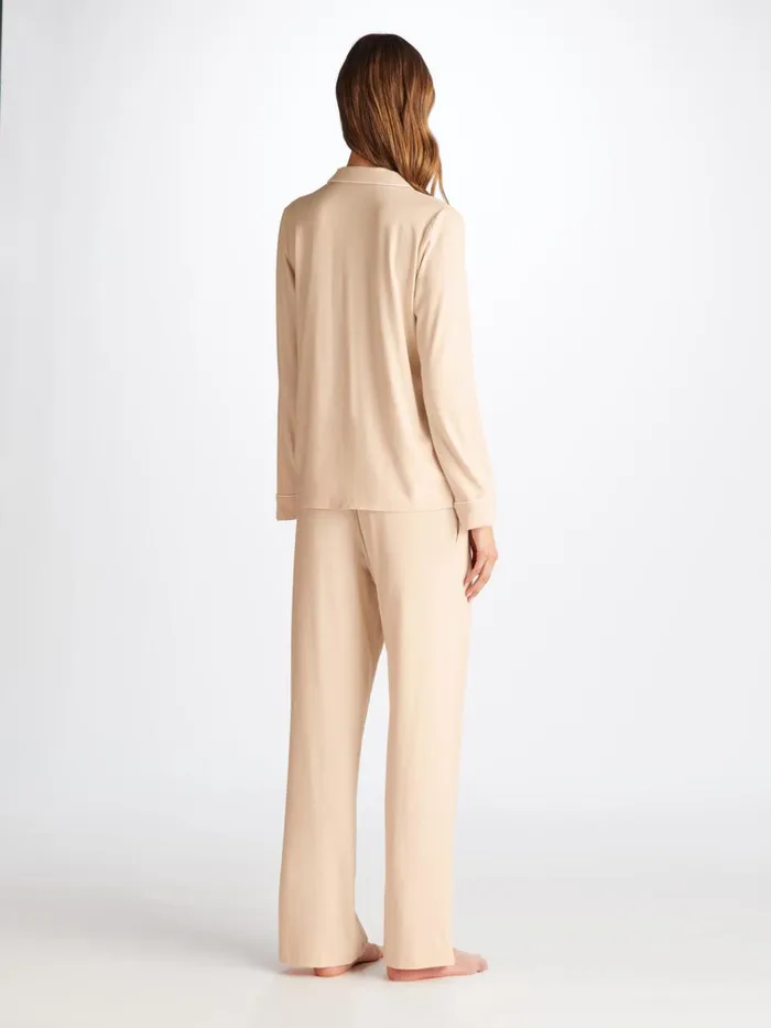 Jersey Pajamas Women Derek Rose Pajamas Lara Micro Modal Stretch Cream