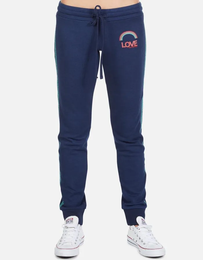 Jess Rainbow Love Port Navy Women Lauren Moshi Long Sweatpants