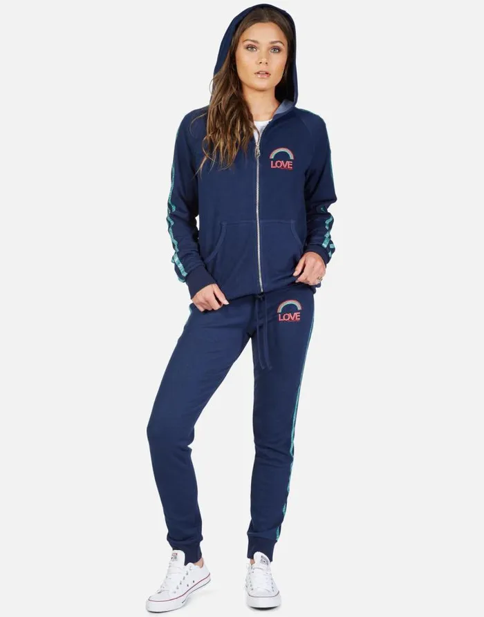 Jess Rainbow Love Port Navy Women Lauren Moshi Long Sweatpants