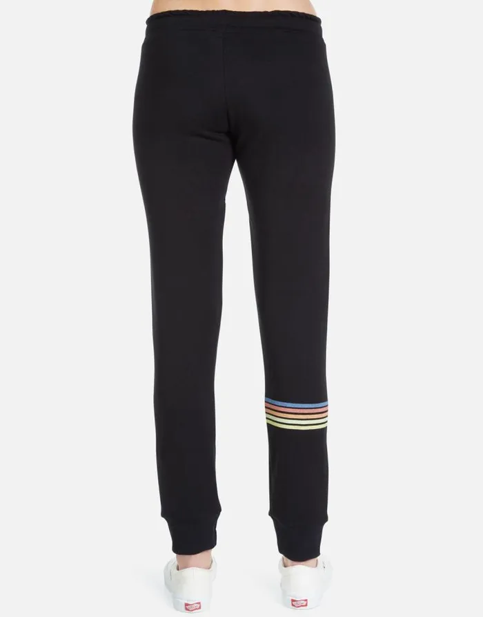 Jess Rainbow Star Black Women Lauren Moshi Long Sweatpants