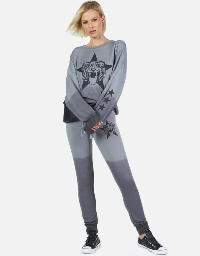 Jess Star Tiger Shadow Ombre Women Lauren Moshi Long Sweatpants