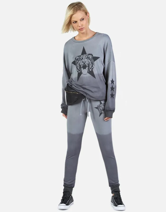 Jess Star Tiger Shadow Ombre Women Lauren Moshi Long Sweatpants