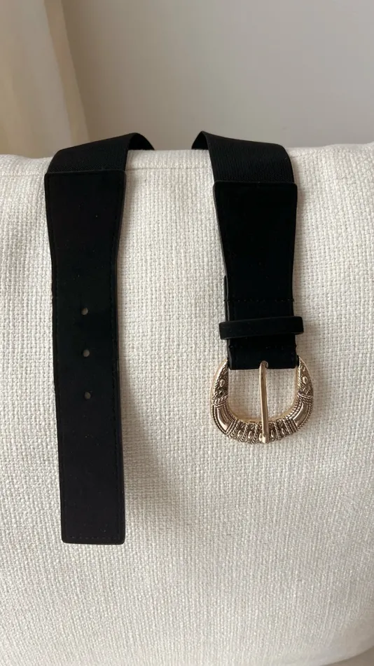 Jewelry and Accessories Belts Easy Clothes Black Hako Belt