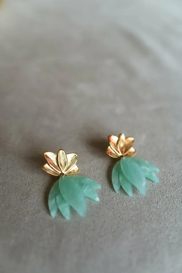 Jewelry and Accessories Earrings Easy Clothes Sea Green And Golden Willy Earrings Sea Green Jewelry and Accessories Earrings Easy Clothes Sea Green And Golden Willy Earrings Sea Green