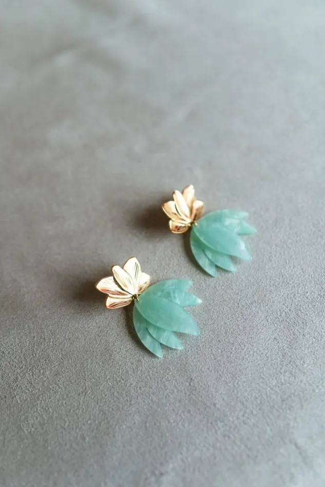 Jewelry and Accessories Earrings Easy Clothes Sea Green And Golden Willy Earrings Sea Green Jewelry and Accessories Earrings Easy Clothes Sea Green And Golden Willy Earrings Sea Green