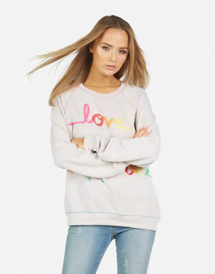 Jocelyn Love Peace Happiness Cloud Women Lauren Moshi Long Sleeve