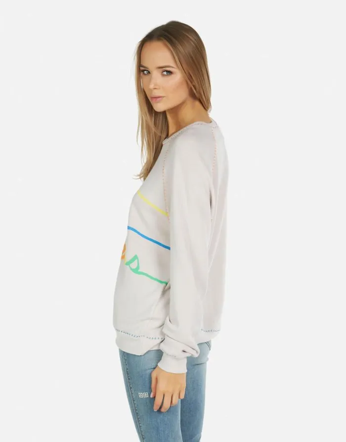 Jocelyn Love Peace Happiness Cloud Women Lauren Moshi Long Sleeve
