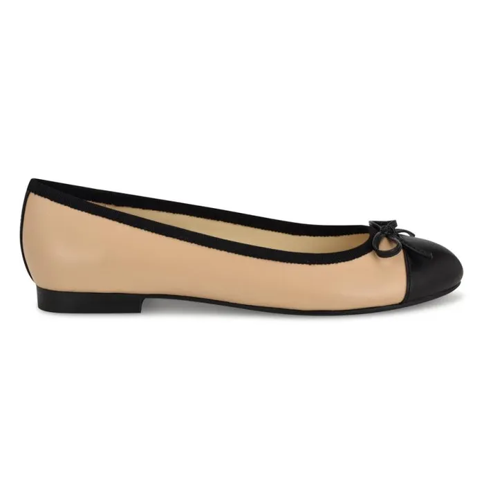 Jolee Cap Toe Ballet Flats Blush Leather Women Nine West Flats