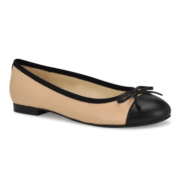 Jolee Cap Toe Ballet Flats Blush Leather Women Nine West Flats