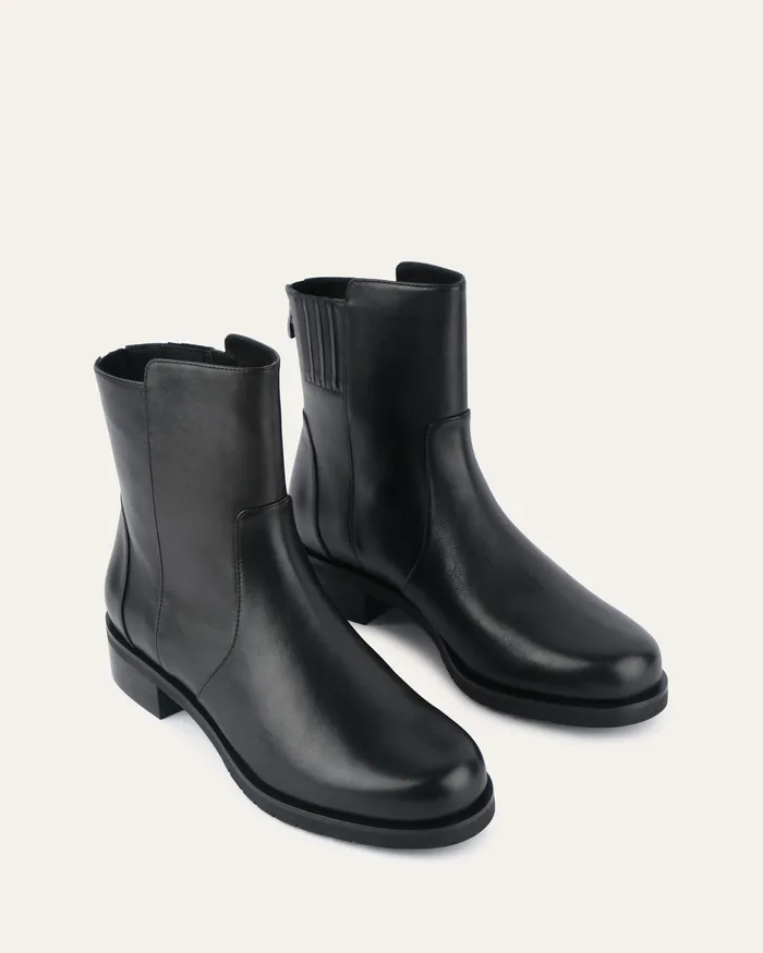 jomercer Johnston flat ankle boots black leather Women ANKLE BOOTS jomercer Johnston flat ankle boots black leather Women ANKLE BOOTS