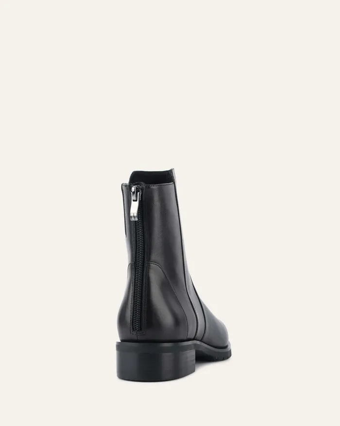 jomercer Johnston flat ankle boots black leather Women ANKLE BOOTS jomercer Johnston flat ankle boots black leather Women ANKLE BOOTS