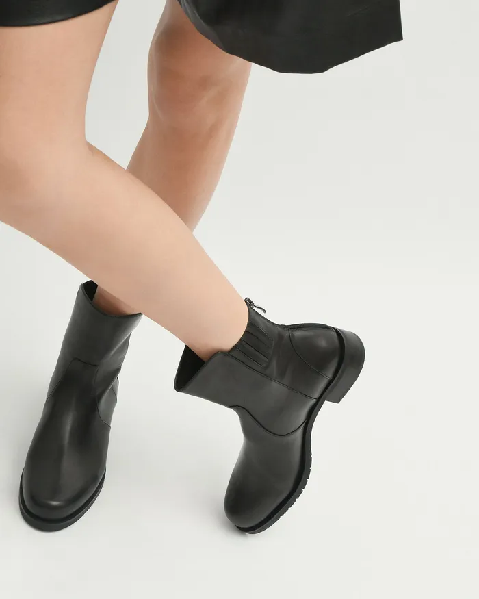 jomercer Johnston flat ankle boots black leather Women ANKLE BOOTS jomercer Johnston flat ankle boots black leather Women ANKLE BOOTS