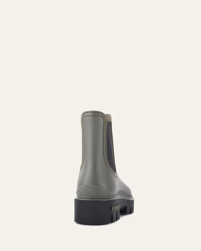 jomercer Maeva flat ankle boots khaki rubber Women ANKLE BOOTS