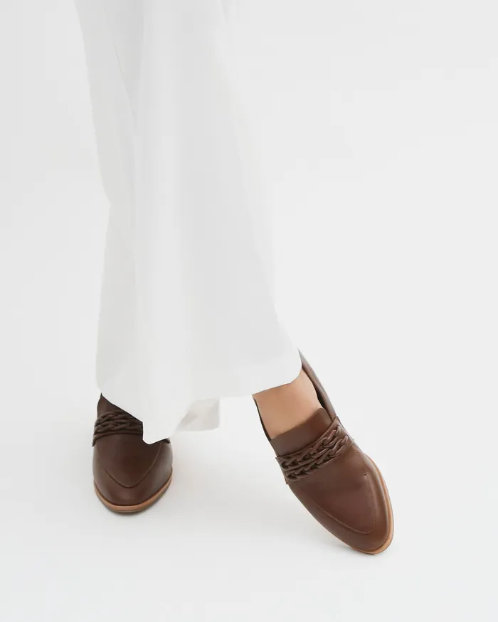 jomercer Ximena loafers chocolate leather Women LACE UP and LOAFERS