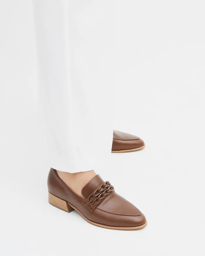 jomercer Ximena loafers chocolate leather Women LACE UP and LOAFERS