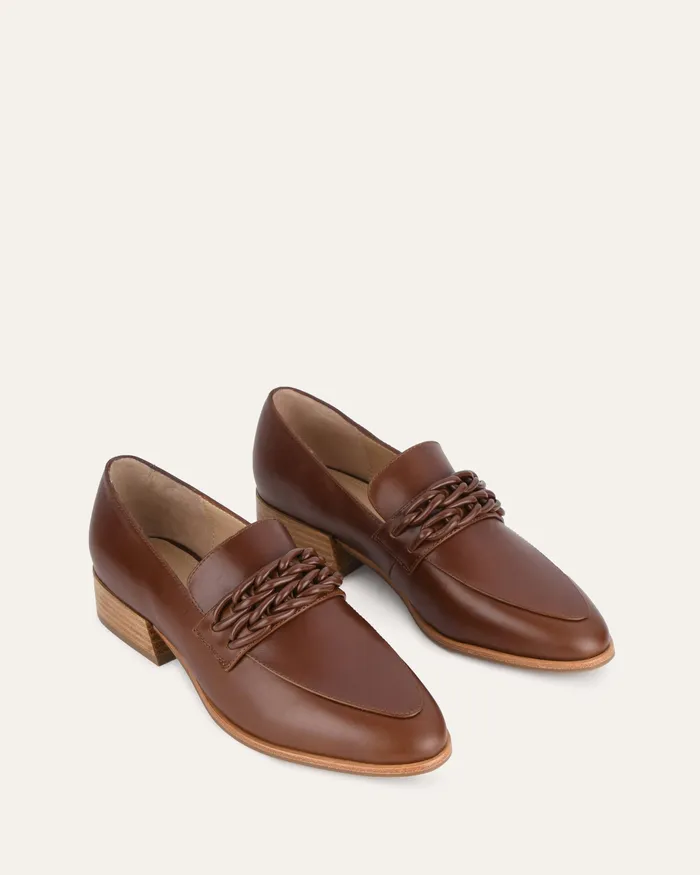 jomercer Ximena loafers chocolate leather Women LACE UP and LOAFERS