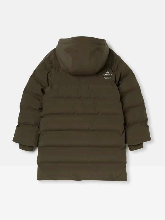 Joules Coats and Jackets Boys Green Waterproof Padded Coat With Hood