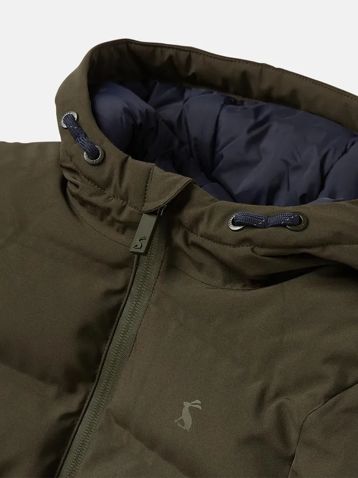 Joules Coats and Jackets Boys Green Waterproof Padded Coat With Hood