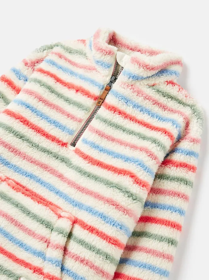 Joules Coats and Jackets Girls Cream Quarter Zip Fleece