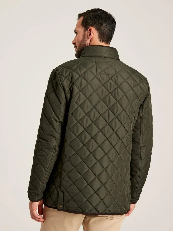 Joules Coats and Jackets Men Green Diamond Quilted Jacket