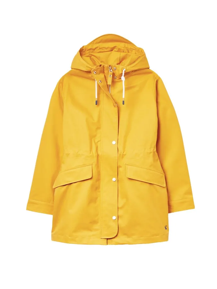Joules Coats and Jackets Women Yellow Gold Waterproof Raincoat With Hood