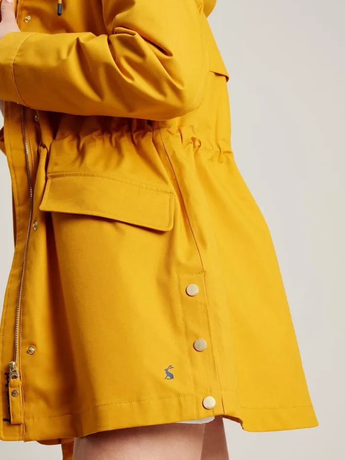 Joules Coats and Jackets Women Yellow Gold Waterproof Raincoat With Hood