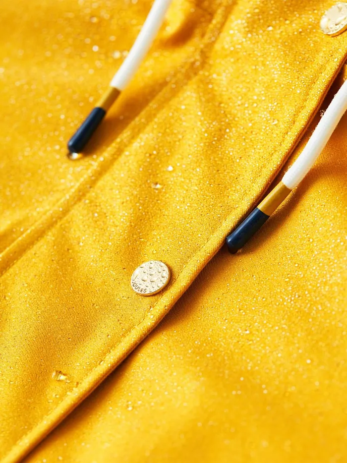 Joules Coats and Jackets Women Yellow Gold Waterproof Raincoat With Hood