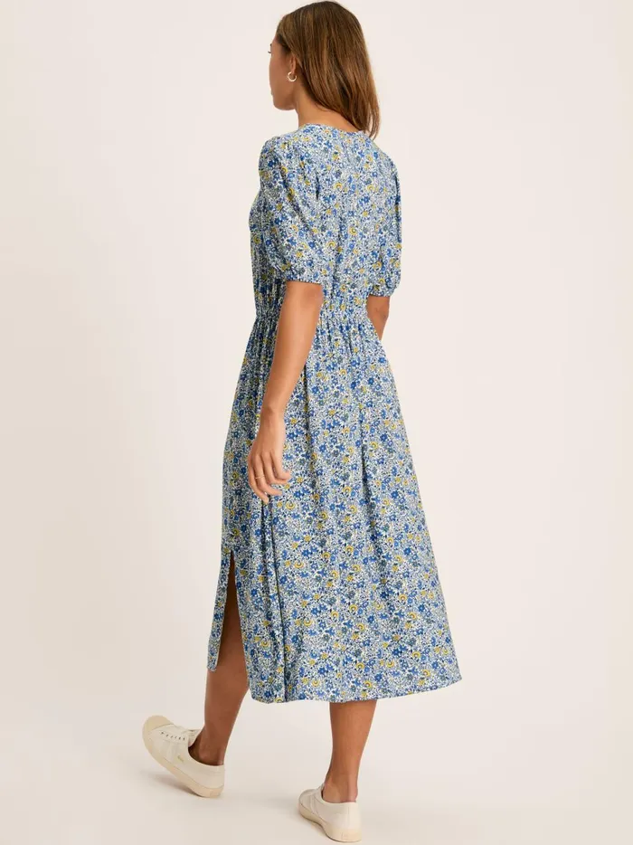 Joules Dresses Women Blue Button Down Midi Dress