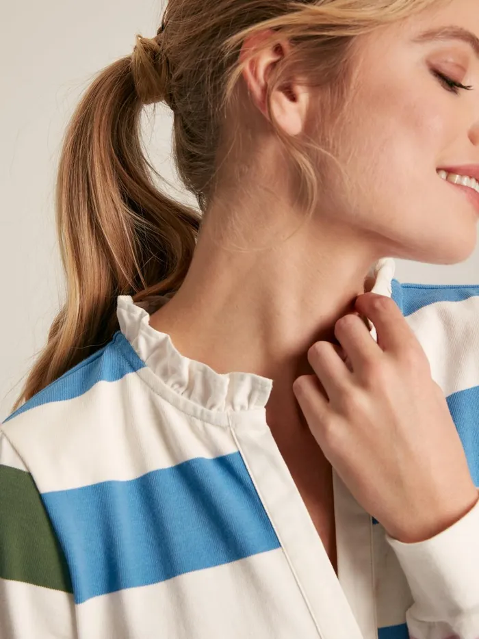 Joules Dresses Women Multi Striped Cotton Rugby Shirt Dress