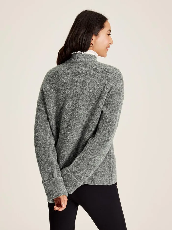 Joules Knitwear Women Grey High Neck Boucl Jumper