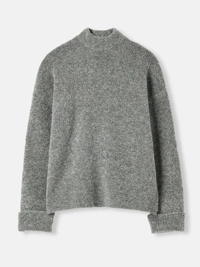 Joules Knitwear Women Grey High Neck Boucl Jumper