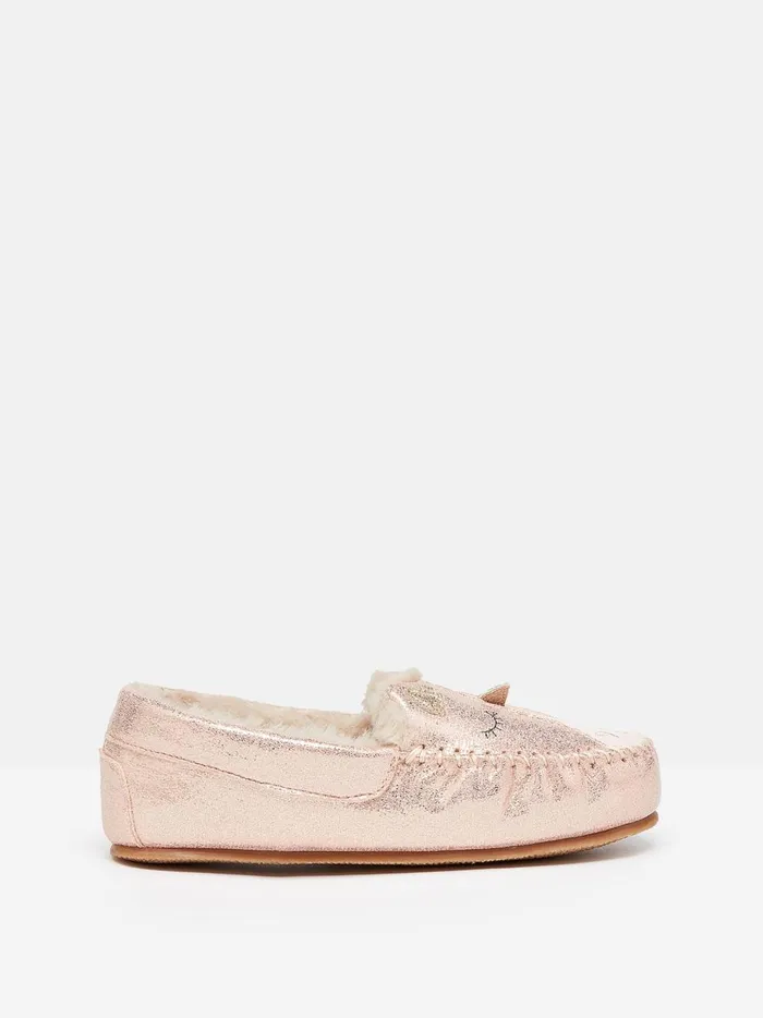 Joules Nightwear Girls Pink Unicorn Slippers