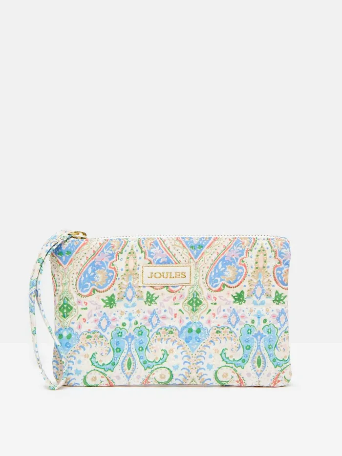 Joules Purses Women White Paisley Wrist Purse