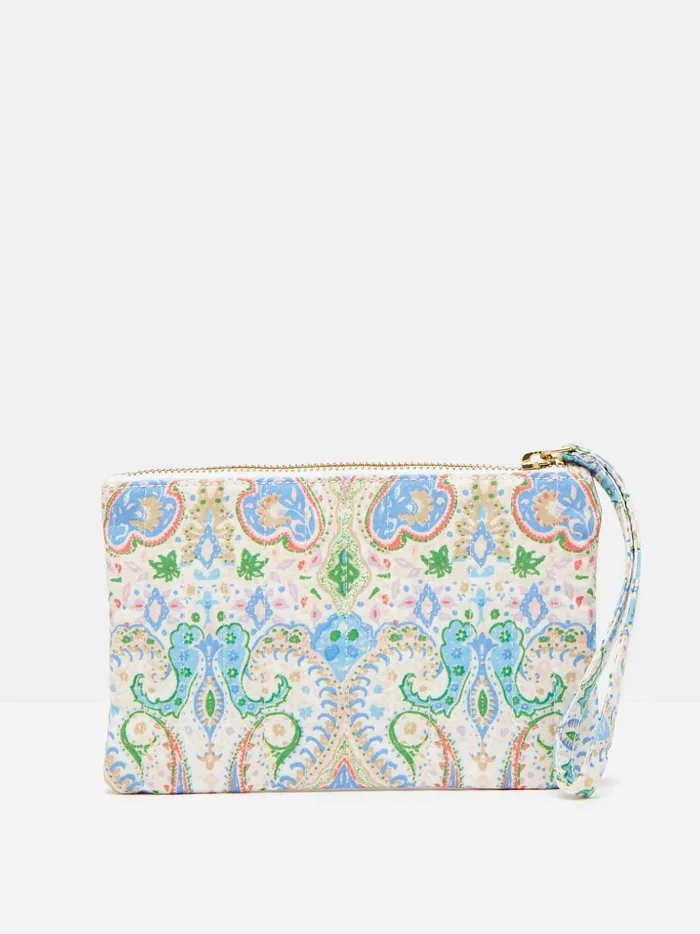 Joules Purses Women White Paisley Wrist Purse