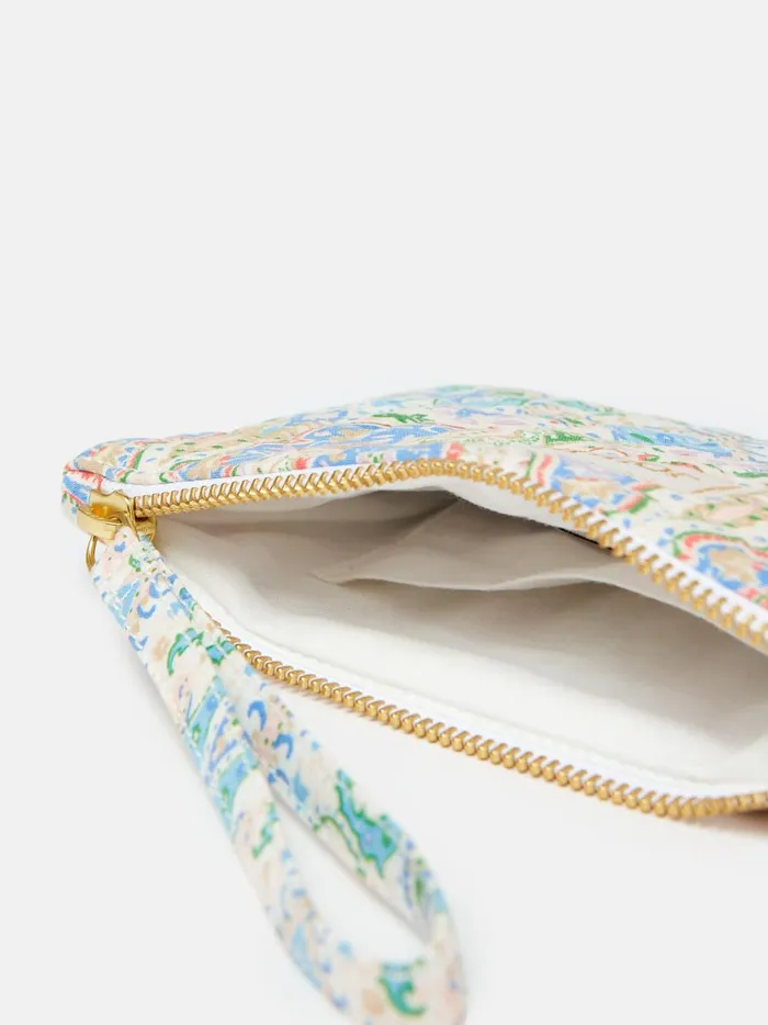 Joules Purses Women White Paisley Wrist Purse