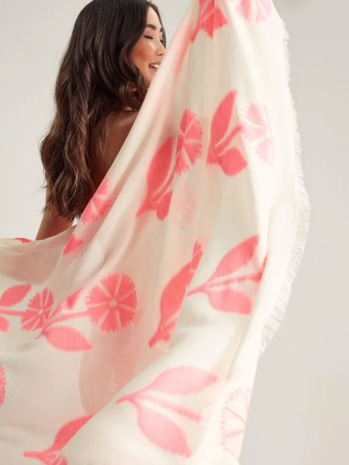 Joules Scarves Women Pink Jacquard Scarf