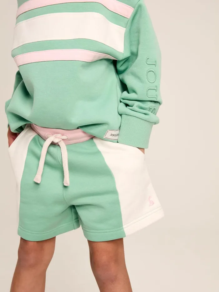Joules Skirts Girls Green Colourblock Jersey Shorts